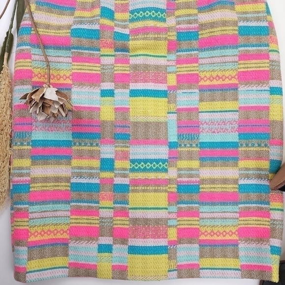 Doncaster Pink Yellow Blue Embroidered Skirt Size 8 - Picture 6 of 11